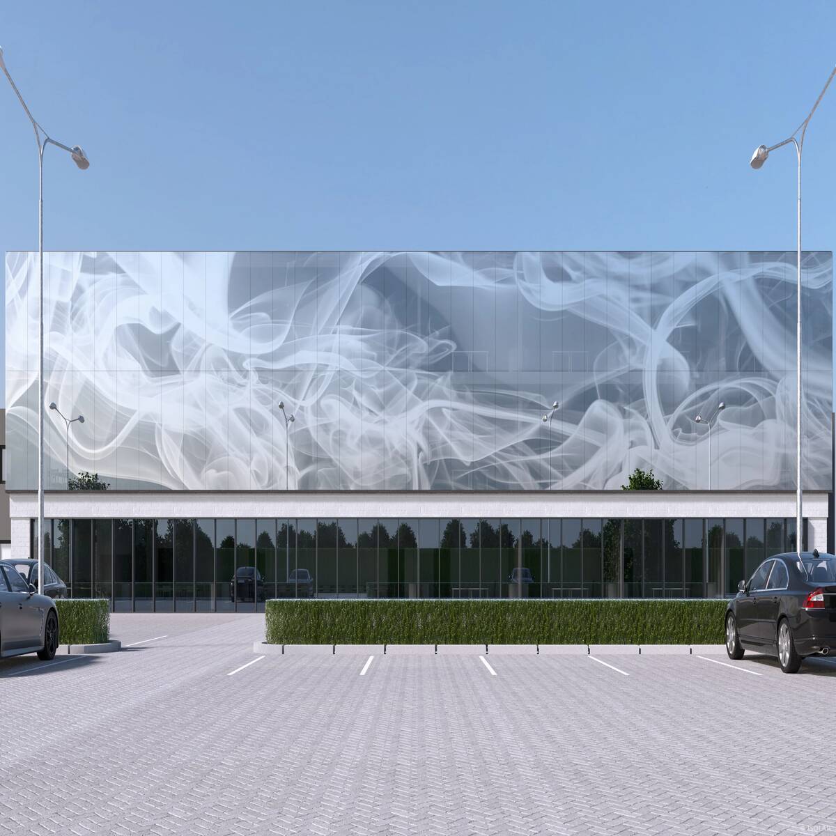 DEKOREX® decodesign A70 von ISOLAR kombiniert eine 90 % Siebdruckstruktur mit effektiver Lichtlenkung und dekorativer Fläche – ideal für Sichtschutz und architektonische Akzente.