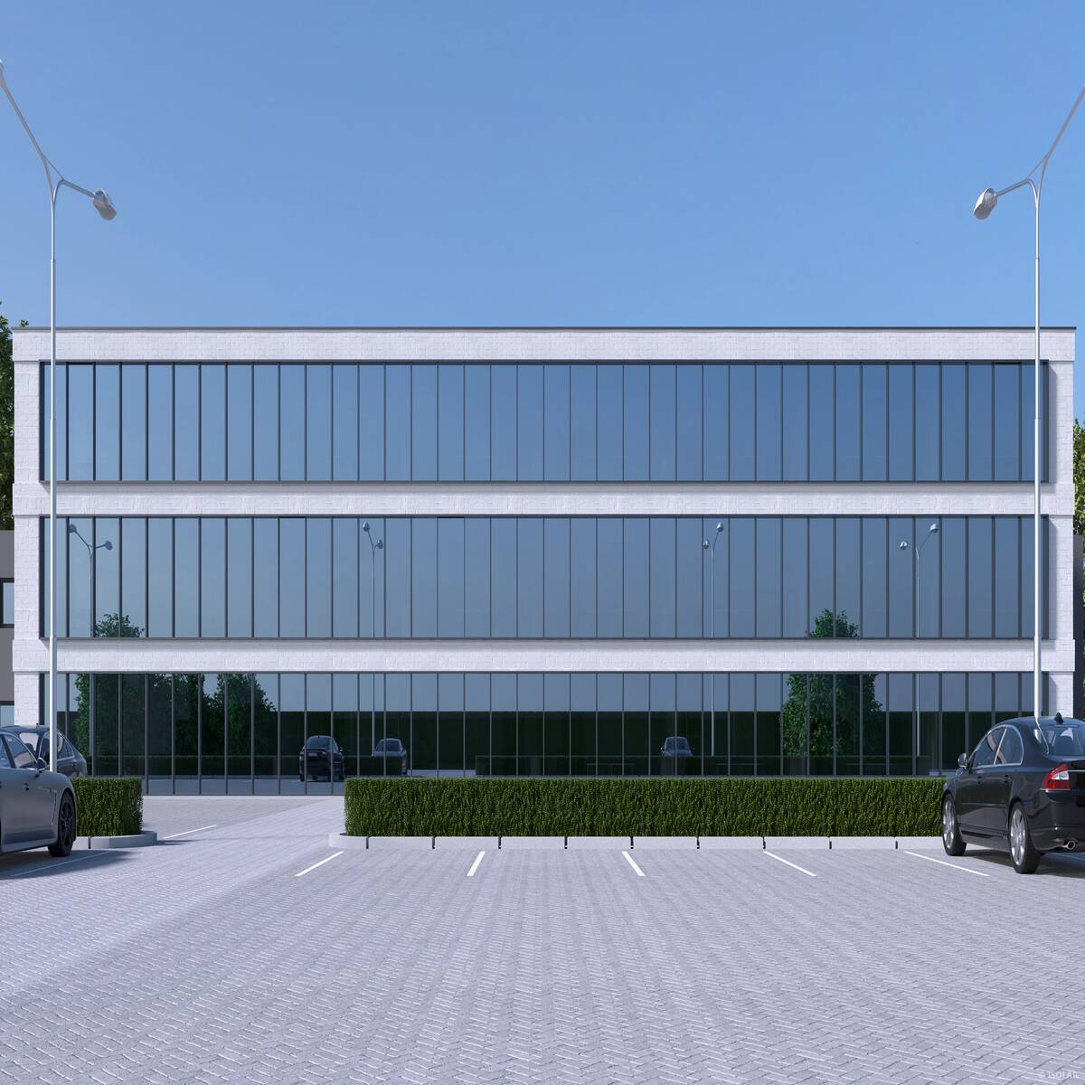 Das ISOLAR SOLARLUX® sunbelt atlantis Glas bietet zuverlässigen Sonnenschutz, neutrale Lichtverteilung und eine elegante, kühle Farbwirkung bei bewölktem Himmel.