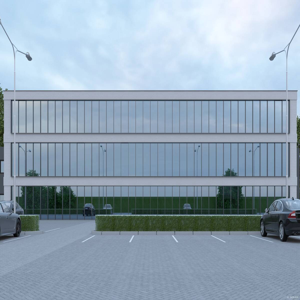 SOLARLUX® sunbelt atlantis kombiniert dezente Farbnuancen mit effizienter Wärmedämmung und sorgt bei diffusem Licht für natürliche Helligkeit und klare Fassadenästhetik.