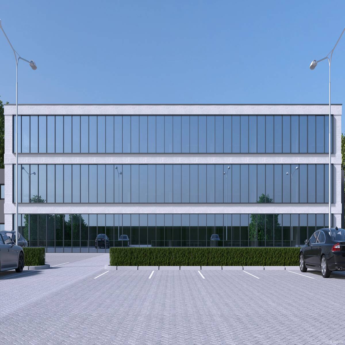 Das Sonnenschutzglas ISOLAR SOLARLUX® sunbelt scandic von Arnold Glas sorgt bei direkter Sonneneinstrahlung für effektiven Wärmeschutz, brillante Lichtführung und eine moderne, klare Fassadenoptik.