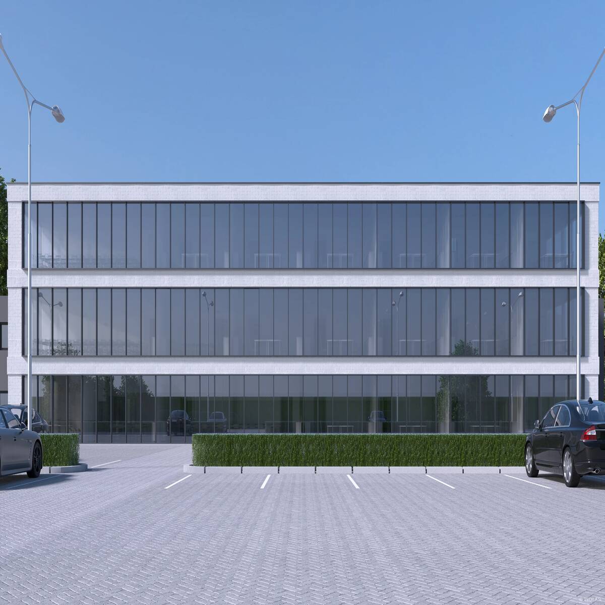Das ISOLAR SOLARLUX® sunbelt D70 Sonnenschutzglas überzeugt durch natürliche Farbwirkung, hervorragende Energiebilanz und eine ruhige, helle Fassadenästhetik bei bewölkten Lichtbedingungen.