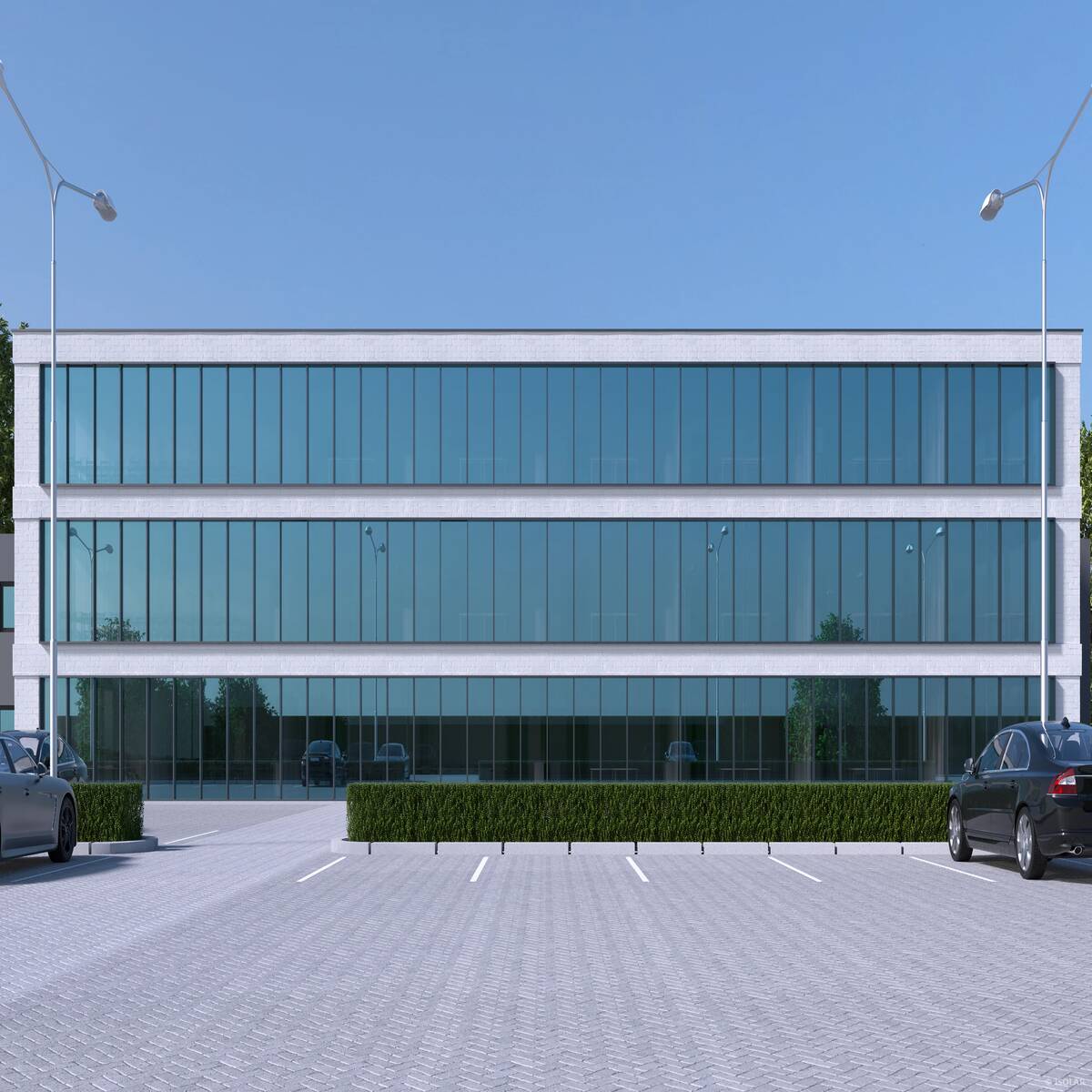 SOLARLUX® sunbelt A50 von Arnold Glas verbindet Lichtkomfort mit Wärmeschutz und schafft bei diffusem Wetter eine harmonische, gleichmäßige Fassadenwirkung.
